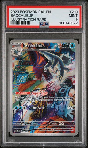 2023 POKEMON PAL EN-PALDEA EVOLVED #210 BAXCALIBUR ILLUSTRATION RARE PSA 9