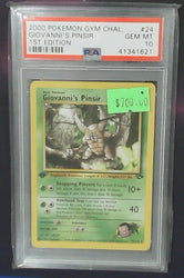 2000 POKEMON GYM CHALLENGE #24 GIOVANNI'S PINSIR 1ST EDITION PSA 10