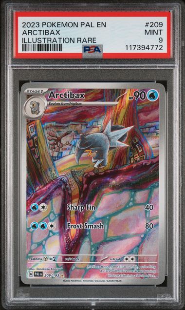 2023 POKEMON PAL EN-PALDEA EVOLVED #209 ARCTIBAX ILLUSTRATION RARE PSA 9