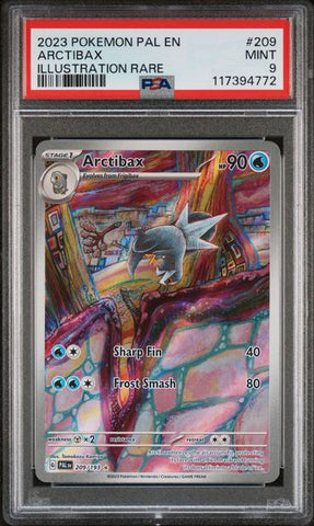 2023 POKEMON PAL EN-PALDEA EVOLVED #209 ARCTIBAX ILLUSTRATION RARE PSA 9
