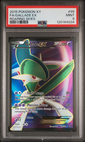 2015 POKEMON XY ROARING SKIES #99 FA/GALLADE EX ROARING SKIES PSA 9