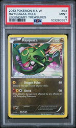 2013 POKEMON BLACK & WHITE LEGENDARY TREASURES #93 RAYQUAZA-HOLO LEGENDARY TREASURES PSA 9