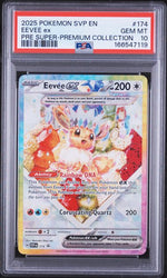 2025 POKEMON SVP EN-SV BLACK STAR PROMO #174 EEVEE ex PRE SUPER-PREMIUM COLLECTION PSA 10