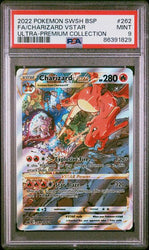 2022 POKEMON SWSH BLACK STAR PROMO #262 FA/CHARIZARD VSTAR ULTRA-PREMIUM COLLECTION PSA 9