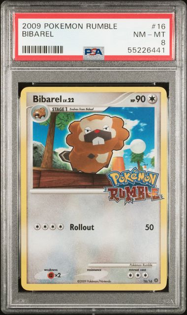 2009 POKEMON RUMBLE #16 BIBAREL PSA 8