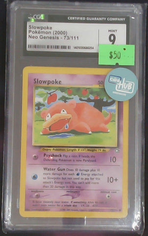 2000 POKEMON NEO GENESIS #73/111 SLOWPOKE CGC 9