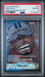 2023 ONE PIECE OP05-AWAKENING OF THE NEW ERA #041 SAKAZUKI ALTERNATE ART PSA 10