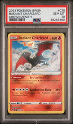 2023 POKEMON SWORD AND SHIELD CROWN ZENITH #020 RADIANT CHARIZARD CROWN ZENITH PSA 10