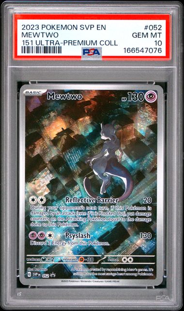 2023 POKEMON SVP EN-SV BLACK STAR PROMO #052 MEWTWO 151 ULTRA-PREMIUM COLL PSA 10