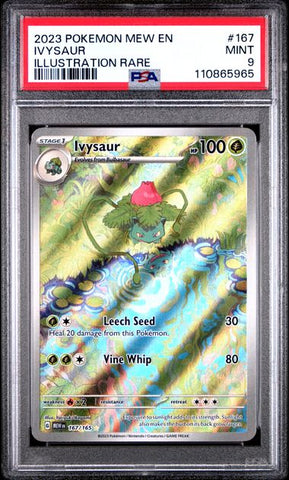 2023 POKEMON MEW EN-151 #167 IVYSAUR ILLUSTRATION RARE PSA 9