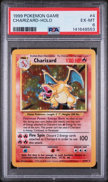 1999 POKEMON GAME #4 CHARIZARD-HOLO PSA 6