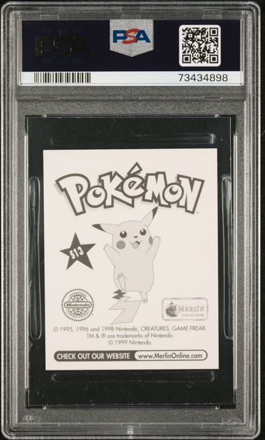 1999 MERLIN POKEMON #S13 SLOWPOKE-PRISM PSA 9