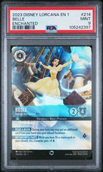 2023 DISNEY LORCANA EN 1-THE FIRST CHAPTER #214 BELLE ENCHANTED PSA 9
