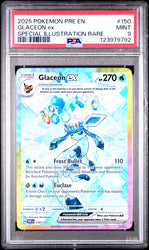 2025 POKEMON PRE EN-PRISMATIC EVOLUTIONS #150 GLACEON ex SPECIAL ILLUSTRATION RARE PSA 9