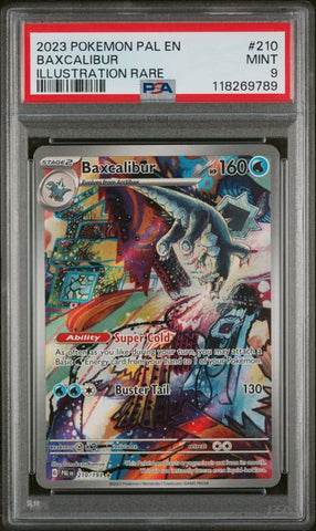2023 POKEMON PAL EN-PALDEA EVOLVED #210 BAXCALIBUR ILLUSTRATION RARE PSA 9