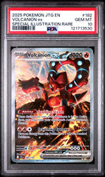 2025 POKEMON JTG EN-JOURNEY TOGETHER #182 VOLCANION ex SPECIAL ILLUSTRATION RARE PSA 10