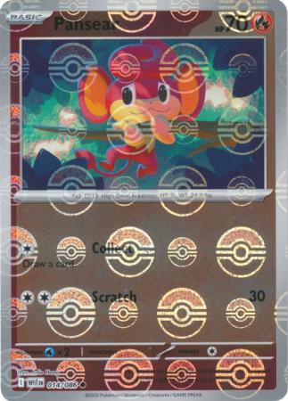 Pansear 014/086  (Poke Ball Pattern) SV: White Flare