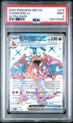 2023 POKEMON OBF EN-OBSIDIAN FLAMES #215 CHARIZARD ex ULTRA RARE PSA 9