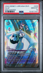 2024 DISNEY LORCANA EN 5-SHIMMERING SKIES #209 OLAF ENCHANTED PSA 10