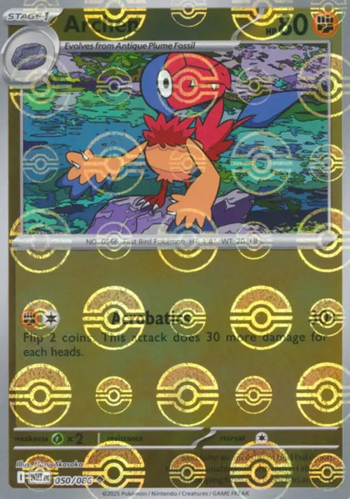 Archen 050/086  (Poke Ball Pattern) SV: White Flare