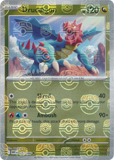Druddigon 071/086  (Master Ball Pattern) SV: White Flare