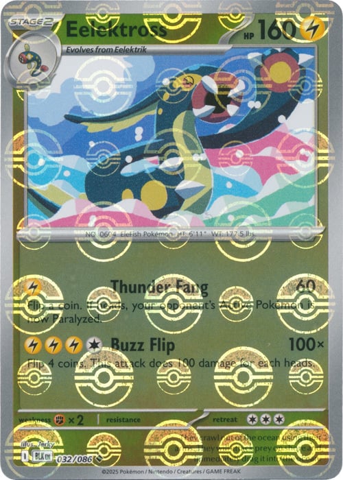 Eelektross 032/086  (Poke Ball Pattern) SV: Black Bolt