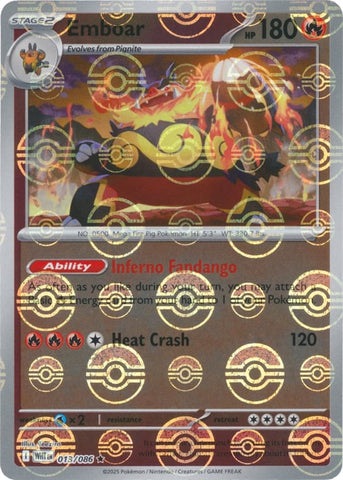Emboar - 013/086 (Poke Ball Pattern) (013/086) (SV11W: White Flare)- JPN