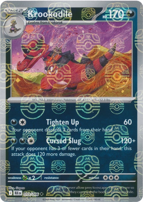 Krookodile 059/086 (Master Ball Pattern) SV: Black Bolt