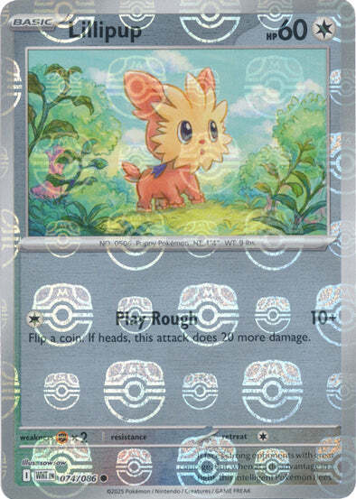 Lillipup 074/086  (Master Ball Pattern) SV: White Flare