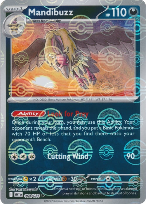 Mandibuzz  064/086 (Poke Ball Pattern) SV: White Flare