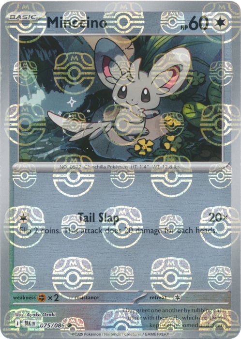Minccino 075/086 (Master Ball Pattern) SV: Black Bolt