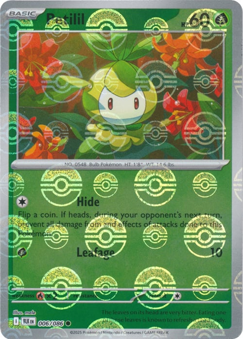 Petilil 006/086  (Poke Ball Pattern) SV: Black Bolt