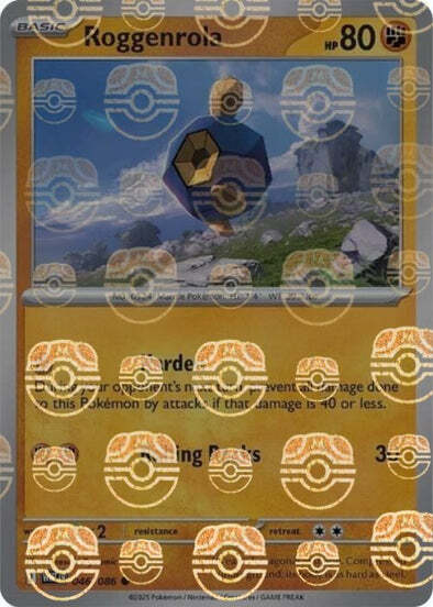 Roggenrola 046/086  (Master Ball Pattern) SV: White Flare