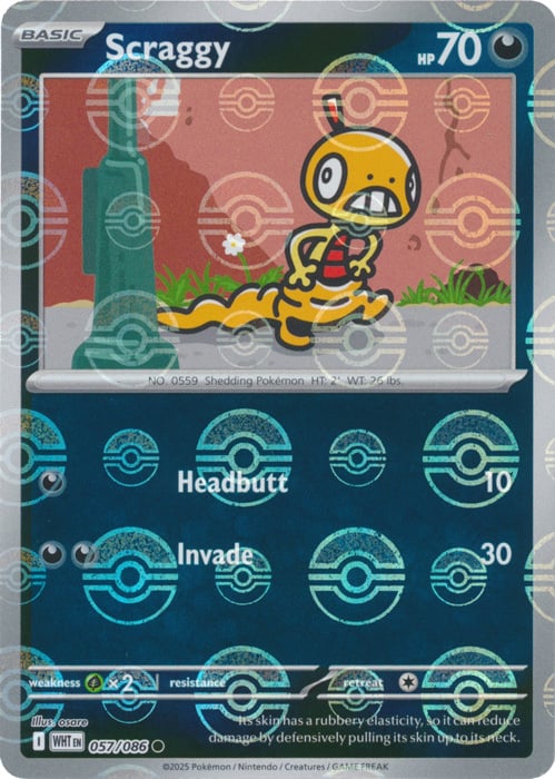 Scraggy 057/086 (Poke Ball Pattern)