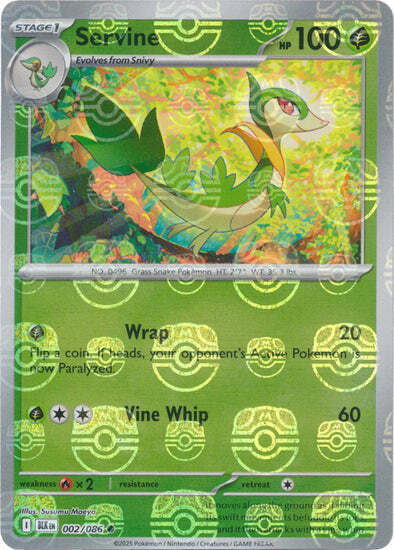 Servine 002/086 (Master Ball Pattern) SV: Black Bolt