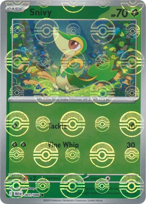 Snivy 001/086  (Poke Ball Pattern) SV: Black Bolt