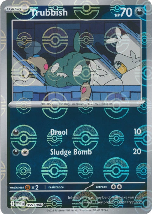 Trubbish 059/086  (Poke Ball Pattern) SV: White Flare