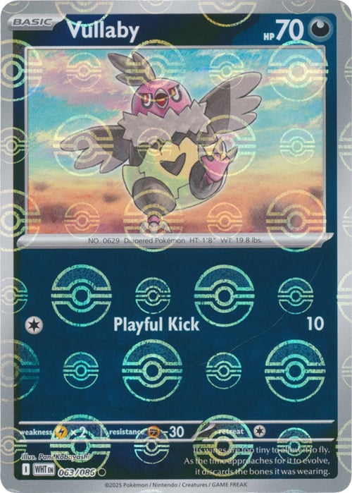 Vullaby  063/086 (Poke Ball Pattern) SV: White Flare