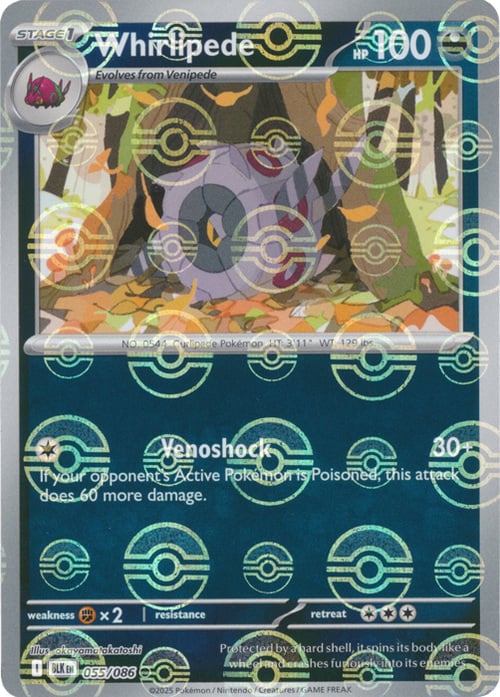 Whirlipede 055/086  (Poke Ball Pattern) SV: Black Bolt