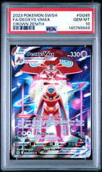 2023 POKEMON SWORD AND SHIELD CROWN ZENITH #GG45 FA/DEOXYS VMAX CROWN ZENITH PSA 10