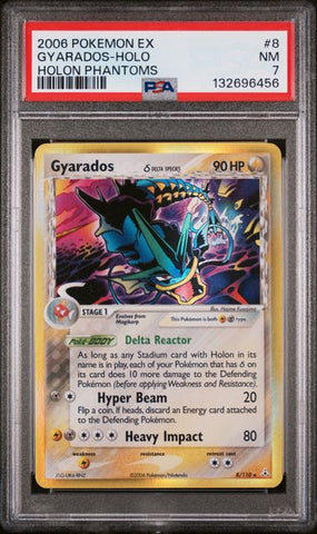 2006 POKEMON EX HOLON PHANTOMS #8 GYARADOS-HOLO HOLON PHANTOMS PSA 7