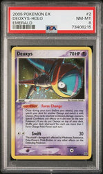 2005 POKEMON EX EMERALD #2 DEOXYS-HOLO EMERALD PSA 8